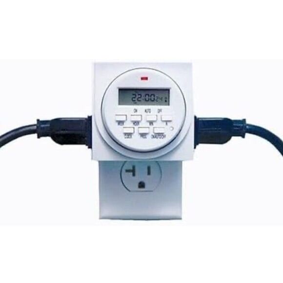 Digital Program Timer Weekly with Dual Outlet - Picture 3 of 6